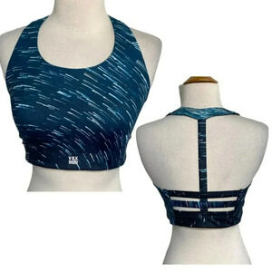 Victoria Secrets VSX Sport M blue + black print‎ sexy back bra